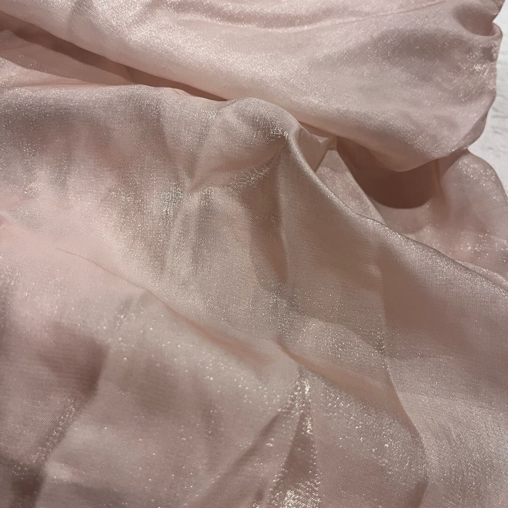 Wedding arch linen light pink shimmery Luxurious Sheer Pink Fabric